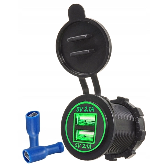 USB 5V 4,2A GNIAZDO SAMOCHODOWE LADOWARKA 12V Z