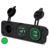 USB 4,2A+WOLTOMIERZ 6-30V+GNIAZDO ZAPALNICZKI ZIEL