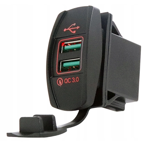 USB QC 3.0 GNIAZDO LADOWARKA 3A QUICK CHARGE CZ