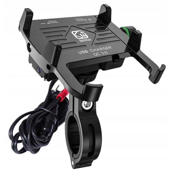 UCHWYT NA TELEFON ŁADOWARKA MOTOCYKLOWA USB 3.0 QC