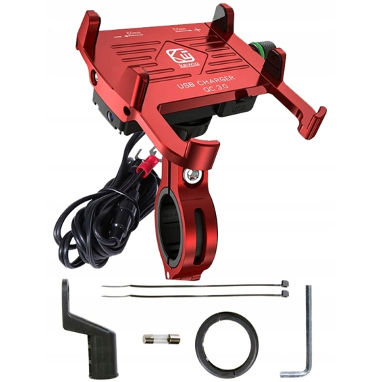 UCHWYT NA TELEFON ŁADOWARKA MOTOCYKLOWA USB 3.0 QC