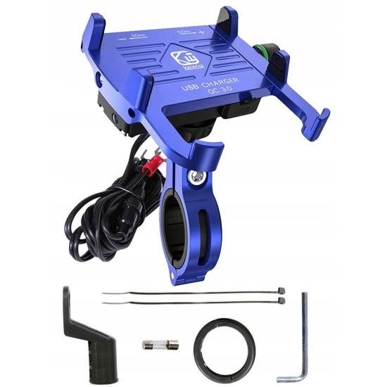 UCHWYT NA TELEFON ŁADOWARKA MOTOCYKLOWA USB 3.0 QC