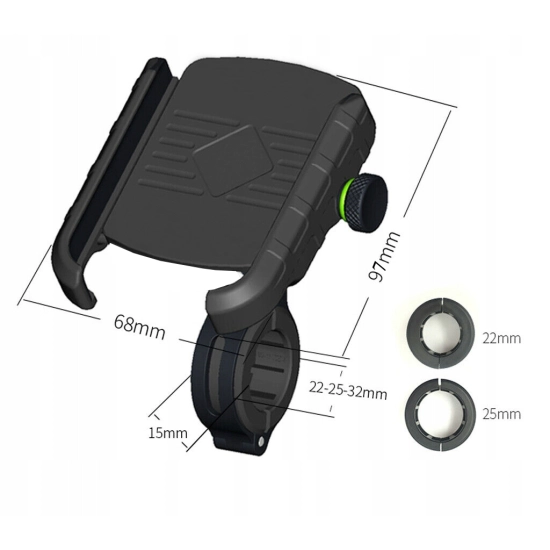 UCHWYT NA TELEFON MOTOCYKLOWY ROWEROWY PLASTIK SRE