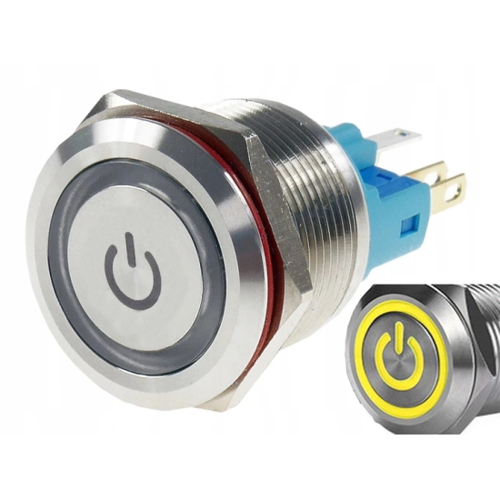 PRZYCISK WANDALOODPORNY 22mm BISTABILNY 3A/250V P
