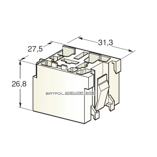 GNIAZDO PODSTAWA PRZEKAŹNIKA 12V 30A 40A MODUŁOWA